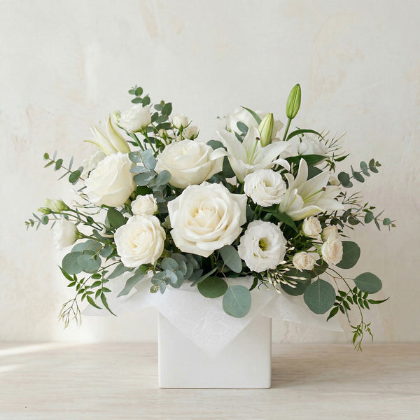 Classic Sympathy Box Arrangement | Signature Neutrals